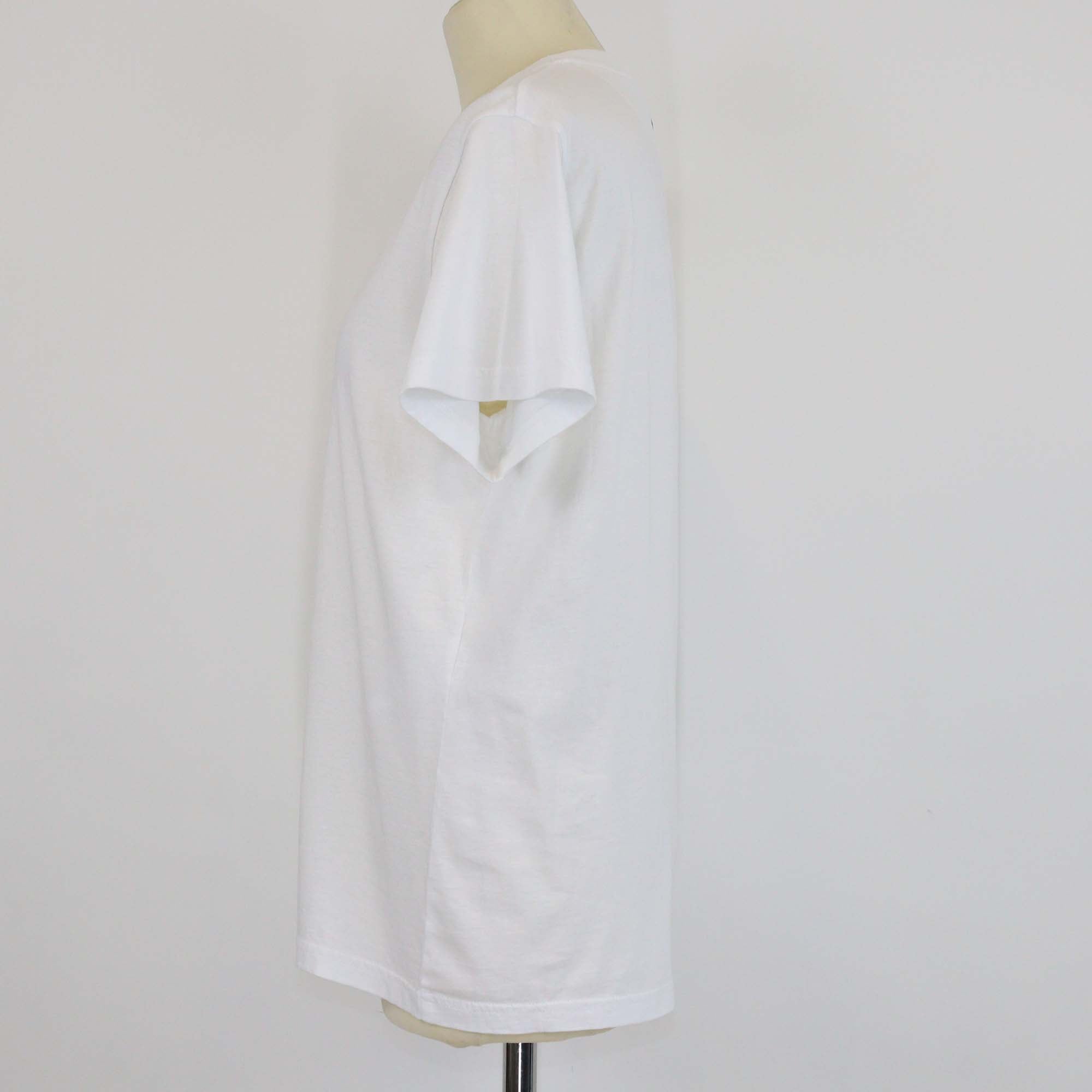 Chloe White Cotton Logo Embroidered T-Shirt