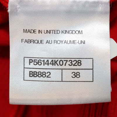 Chanel Red Cashmere Lion Charm Embellished Short Sleeve Cardigan
