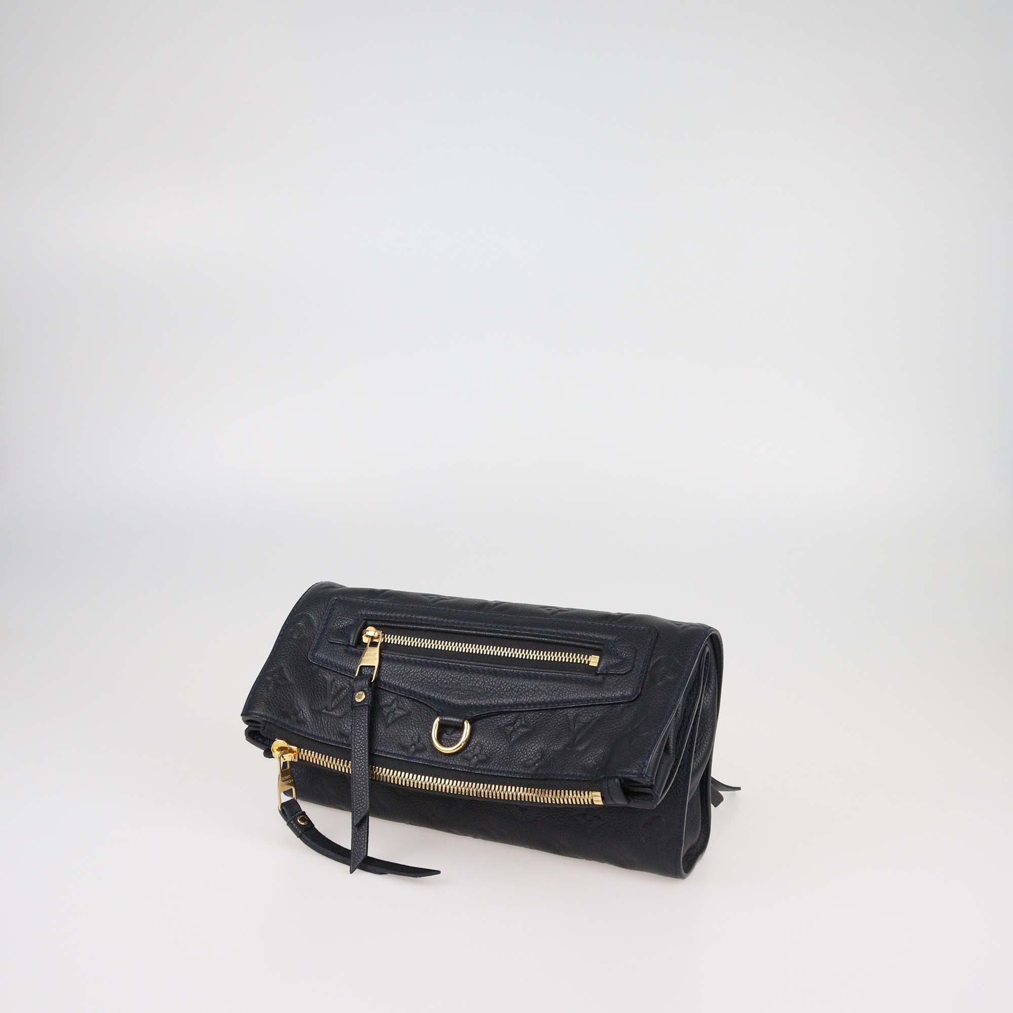 Louis Vuitton Bleu Infini Monogram Empreinte Leather Petillante Clutch