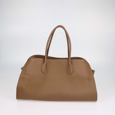 The Row Brown Leather E/W Margaux Tote