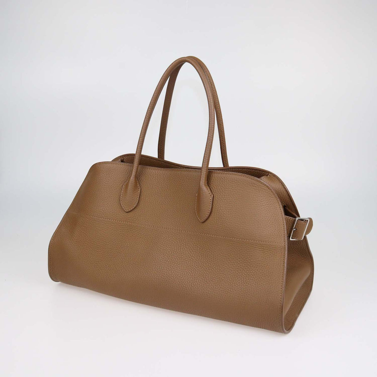 The Row Brown Leather E/W Margaux Tote