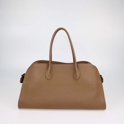 The Row Brown Leather E/W Margaux Tote