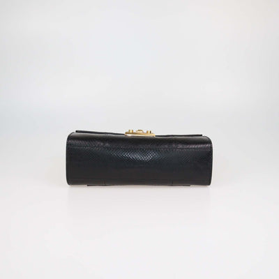 Gucci Black Python Medium Padlock Shoulder Bag