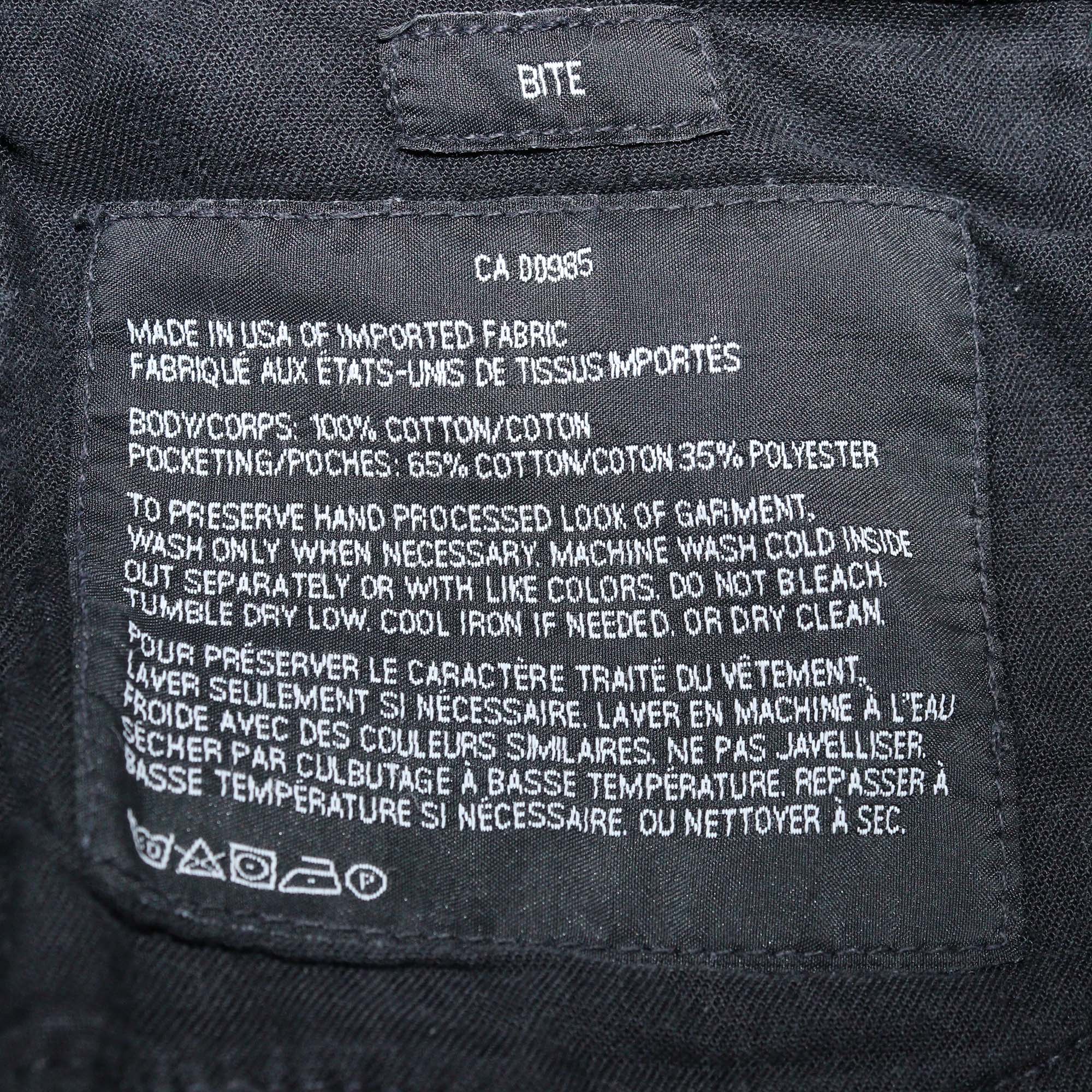 Denim x Alexander Wang Charcoal Grey Denim Distressed Mini Short