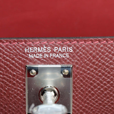 Hermes Rouge H, Gold Epsom Leather Mini Kelly Sellier II Bag