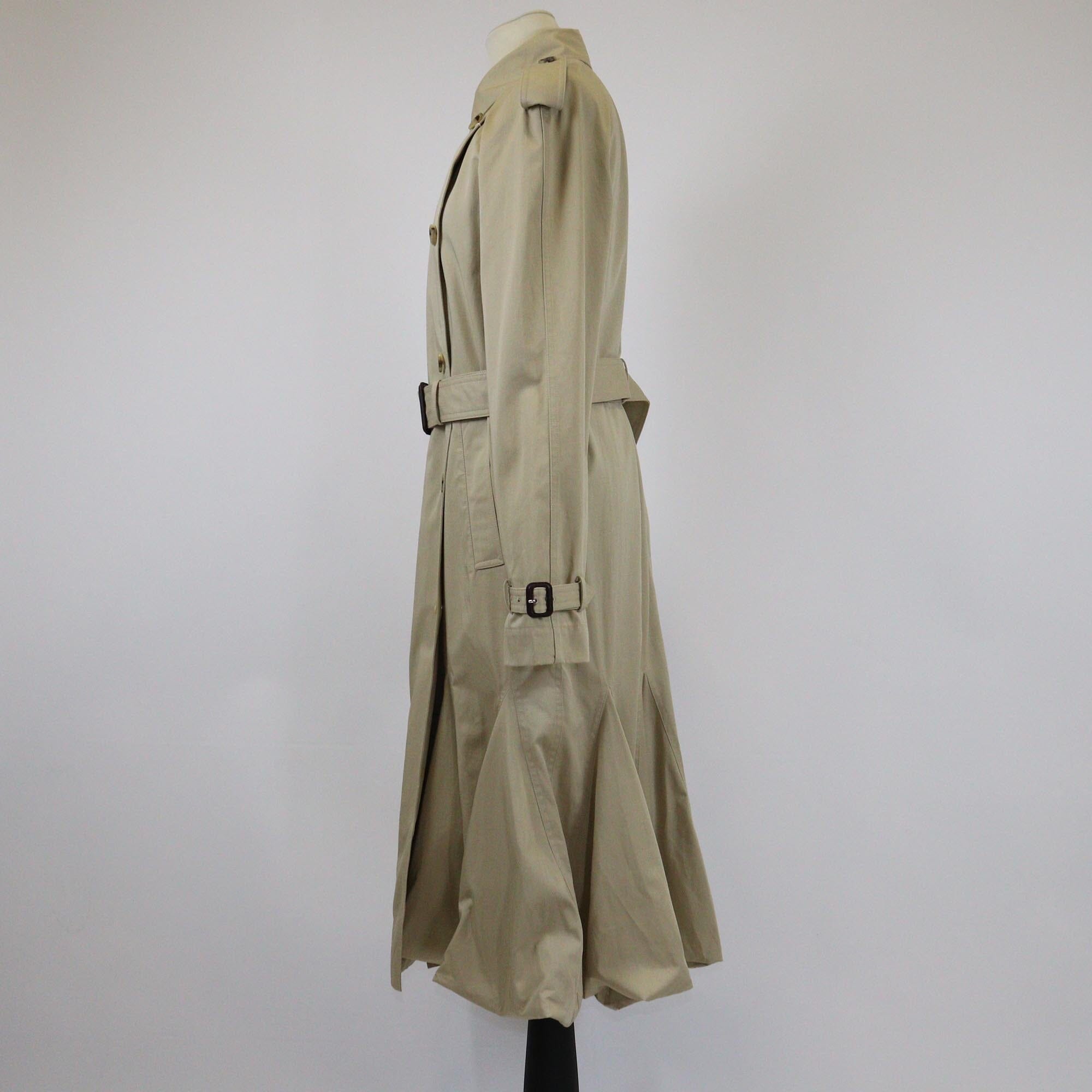 J.W.Anderson Khaki Double Breasted Side Pocket Detailed Trench Coat Womens J.W.Anderson 