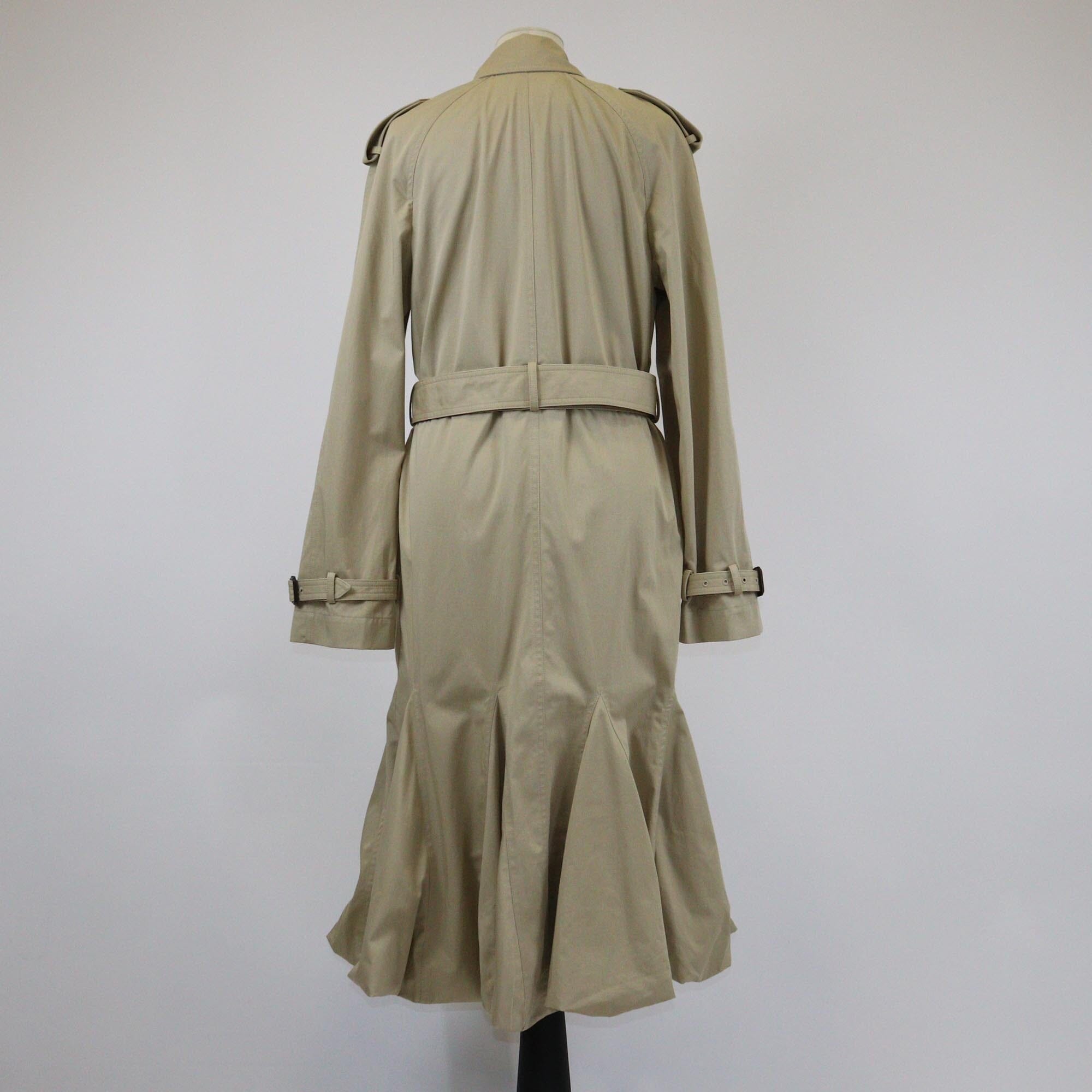 J.W.Anderson Khaki Double Breasted Side Pocket Detailed Trench Coat Womens J.W.Anderson 