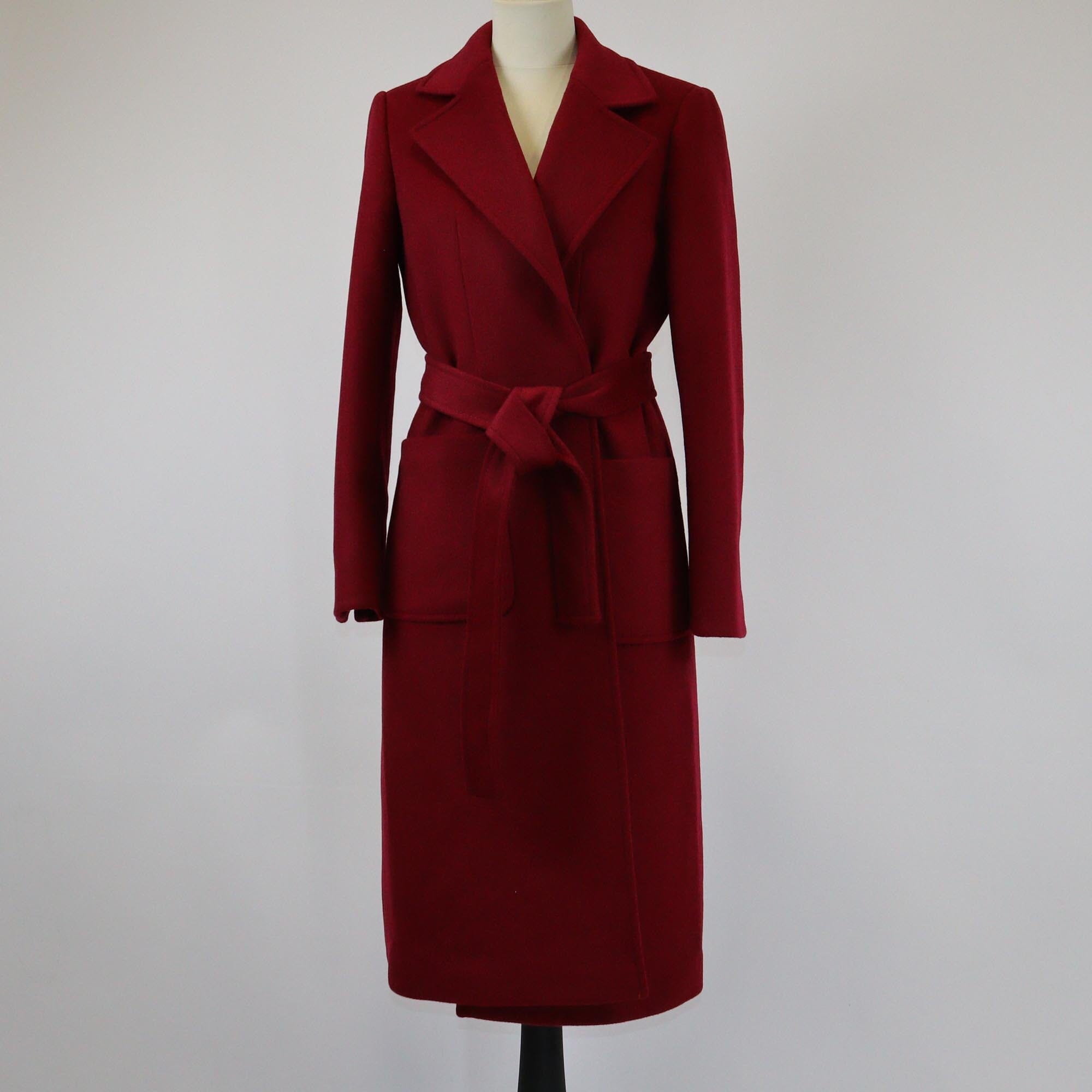 MAX&Co Dark Red Belted Regular Fit Trench Coat Womens MAX&Co. 