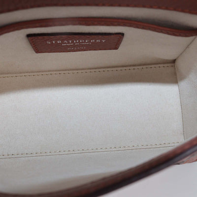 Strathberry Sienna Leather and Suede Nano Mosaic Top Handle Bag
