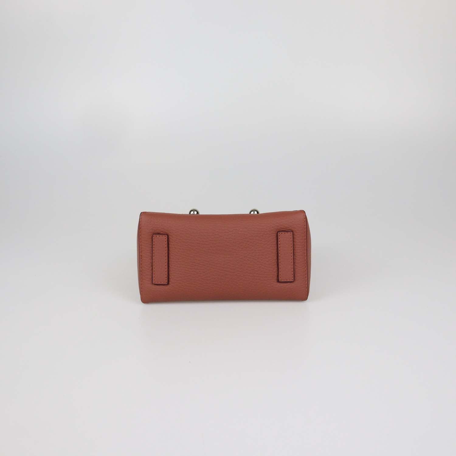 Strathberry Sienna Leather and Suede Nano Mosaic Top Handle Bag