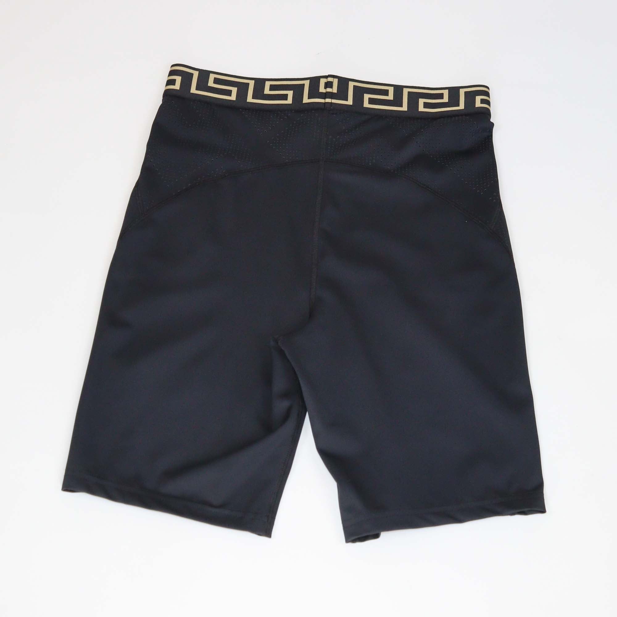 Versace Black Polyamide Greca Border Waistband Cycling Short