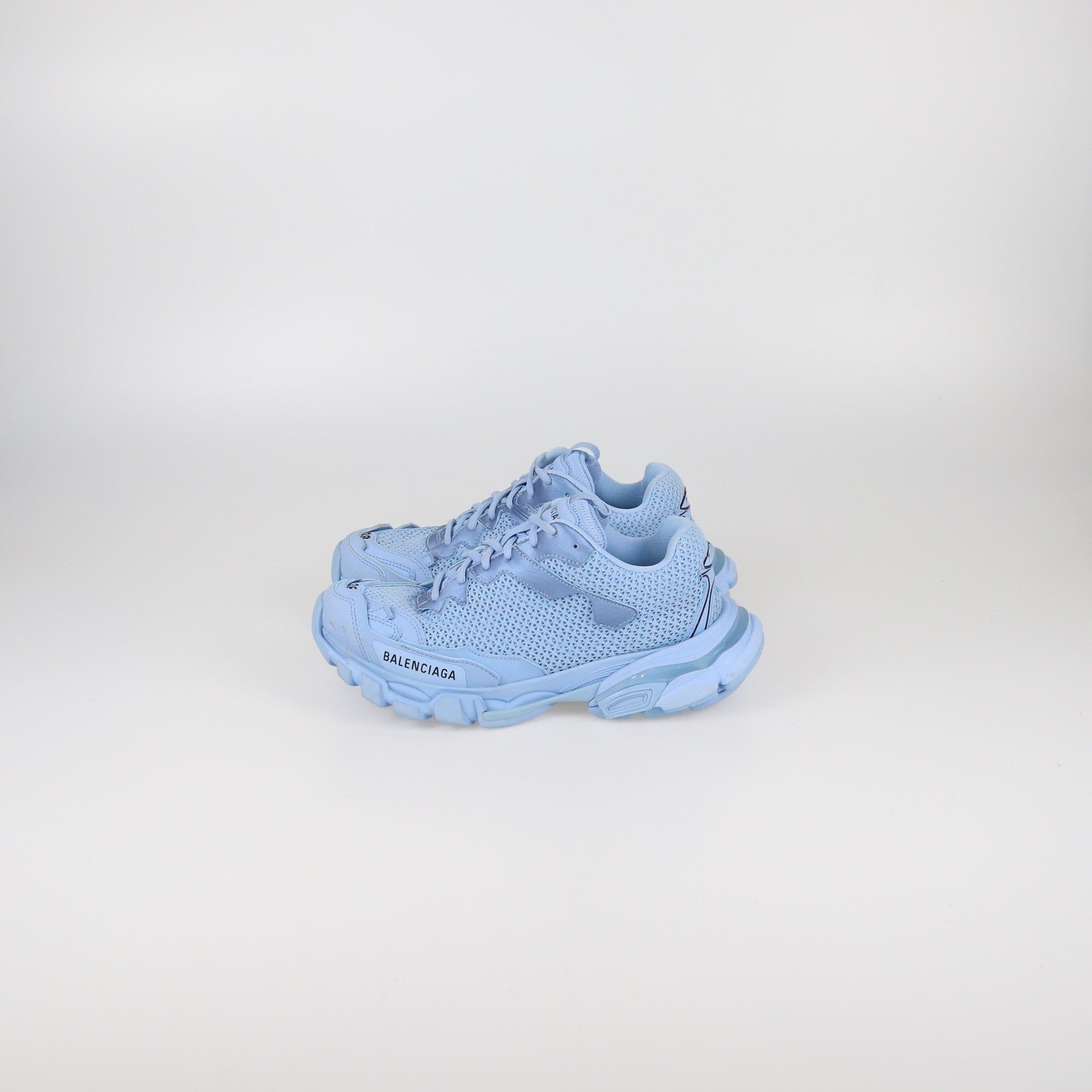 Balenciaga Light Blue Track 3 Sneakers Womens Balenciaga 