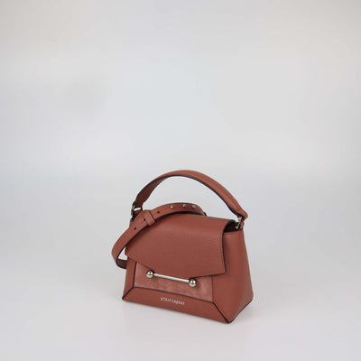 Strathberry Sienna Leather and Suede Nano Mosaic Top Handle Bag