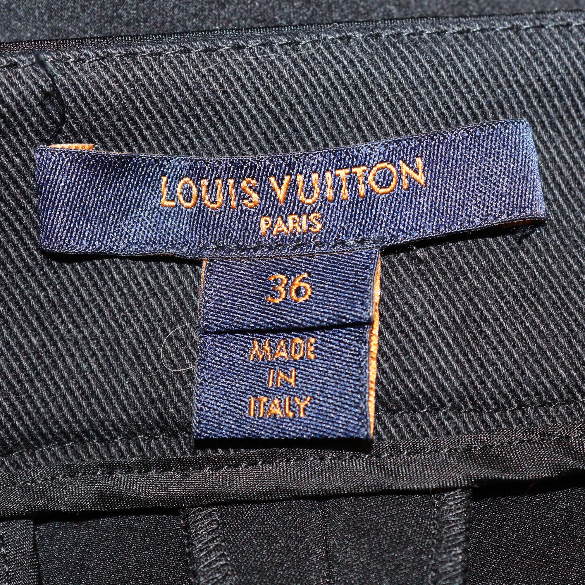 Louis Vuitton Black Technical Jersey Side Pocket Skinny Leg Pants