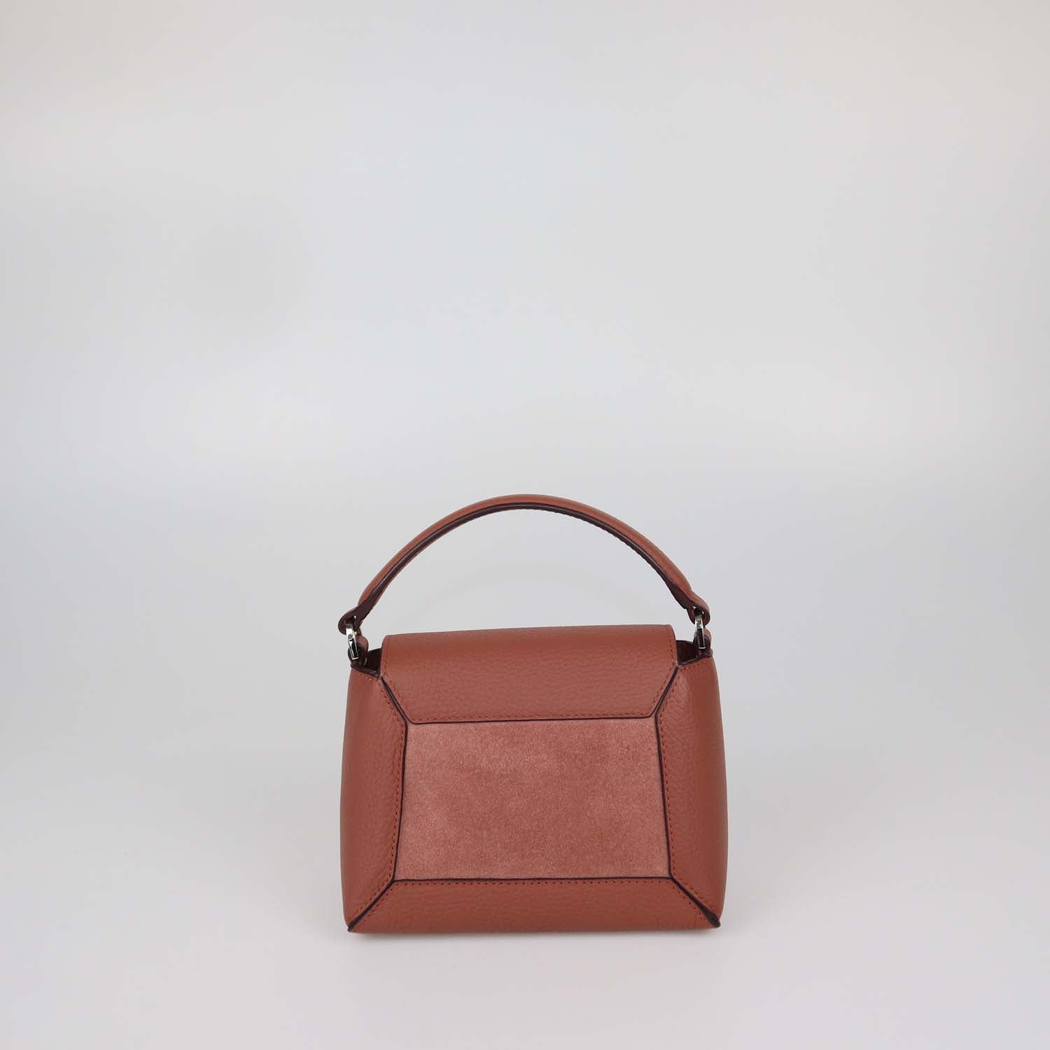 Strathberry Sienna Leather and Suede Nano Mosaic Top Handle Bag