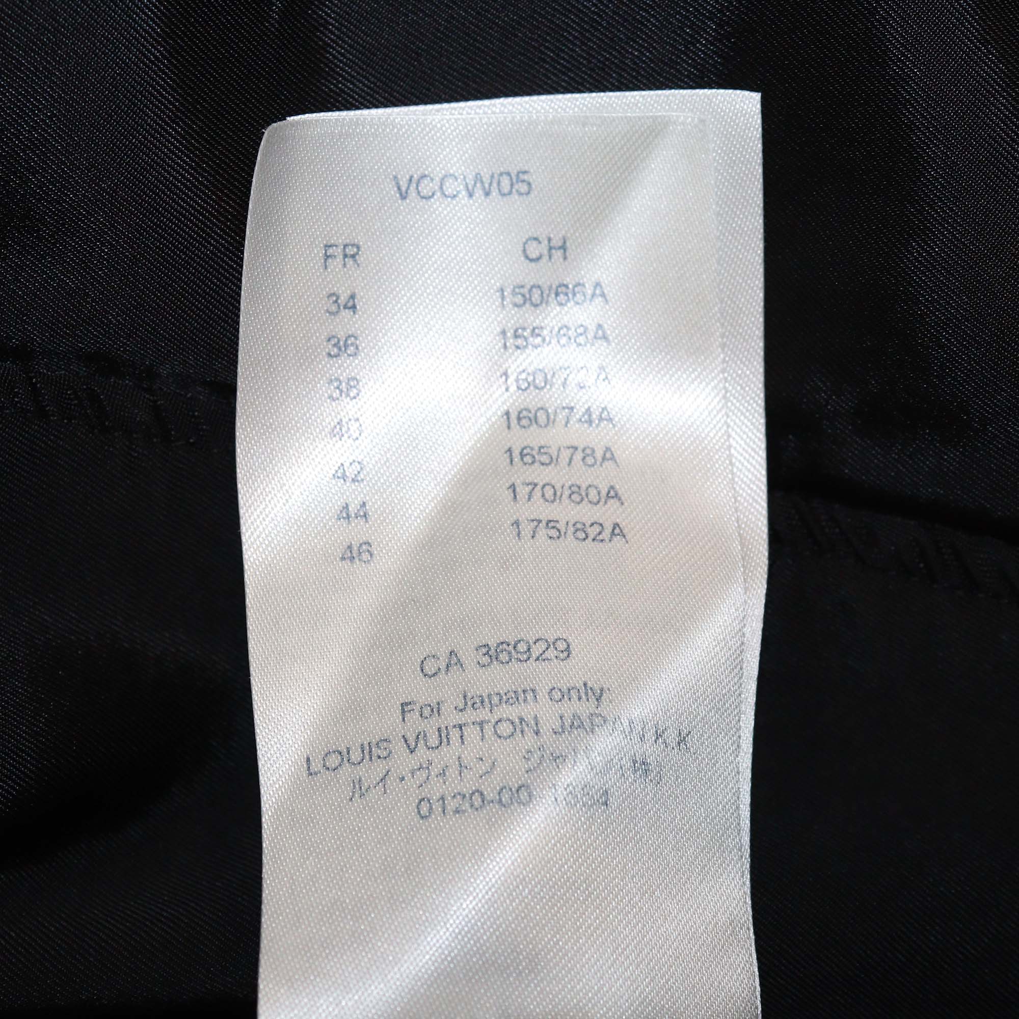 Louis Vuitton Black Technical Jersey Side Pocket Skinny Leg Pants