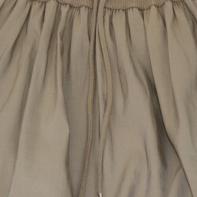 Loewe Brown Silk Blend Elastic Waist Drawstring Harlem Pants