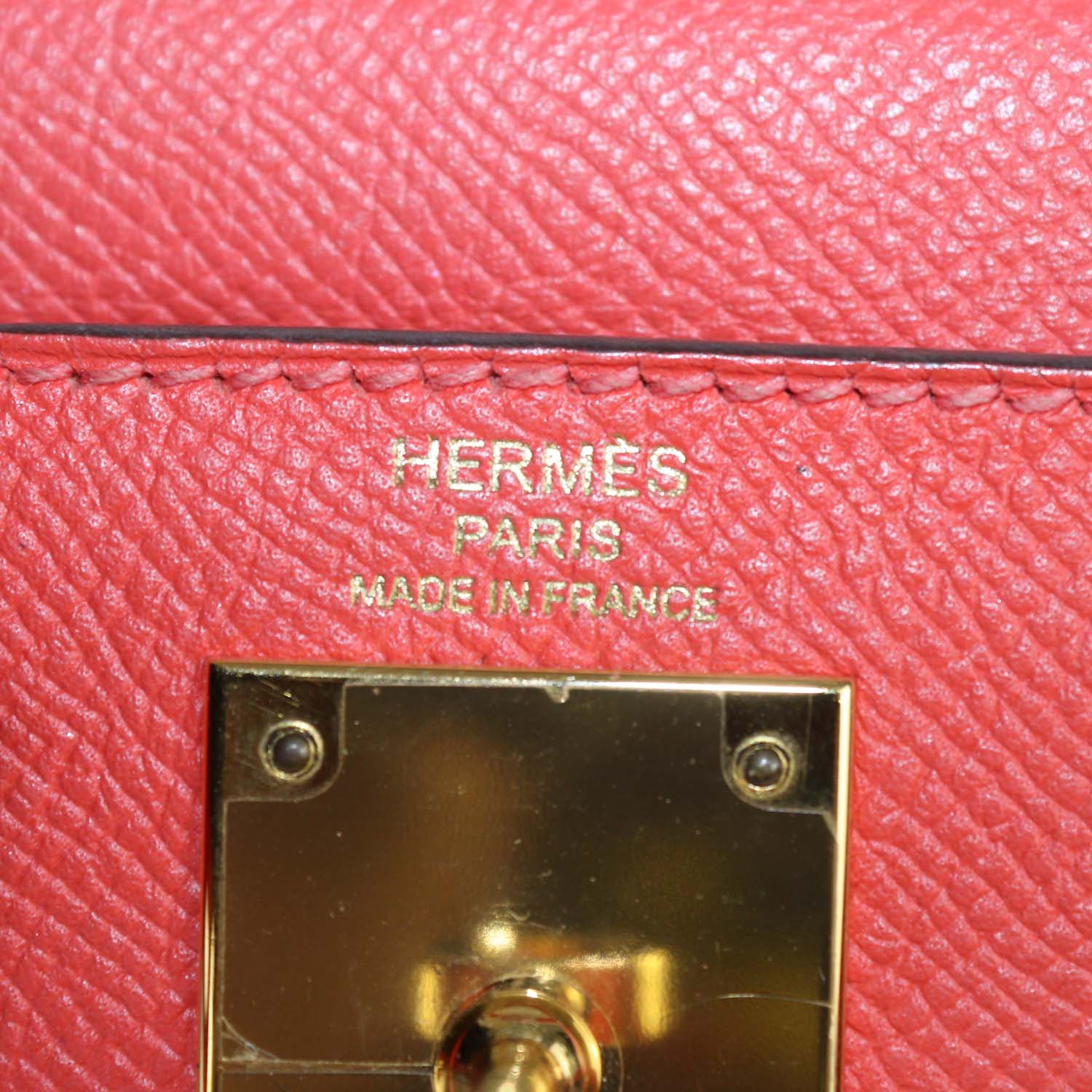 Hermes Rose Jaipur Epsom Leather Gold Hardware Kelly Sellier 28 Bag