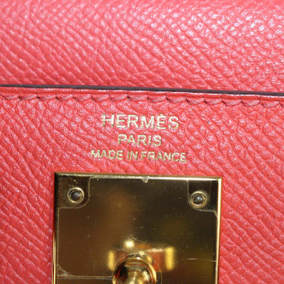 Hermes Rose Jaipur Epsom Leather Gold Hardware Kelly Sellier 28 Bag