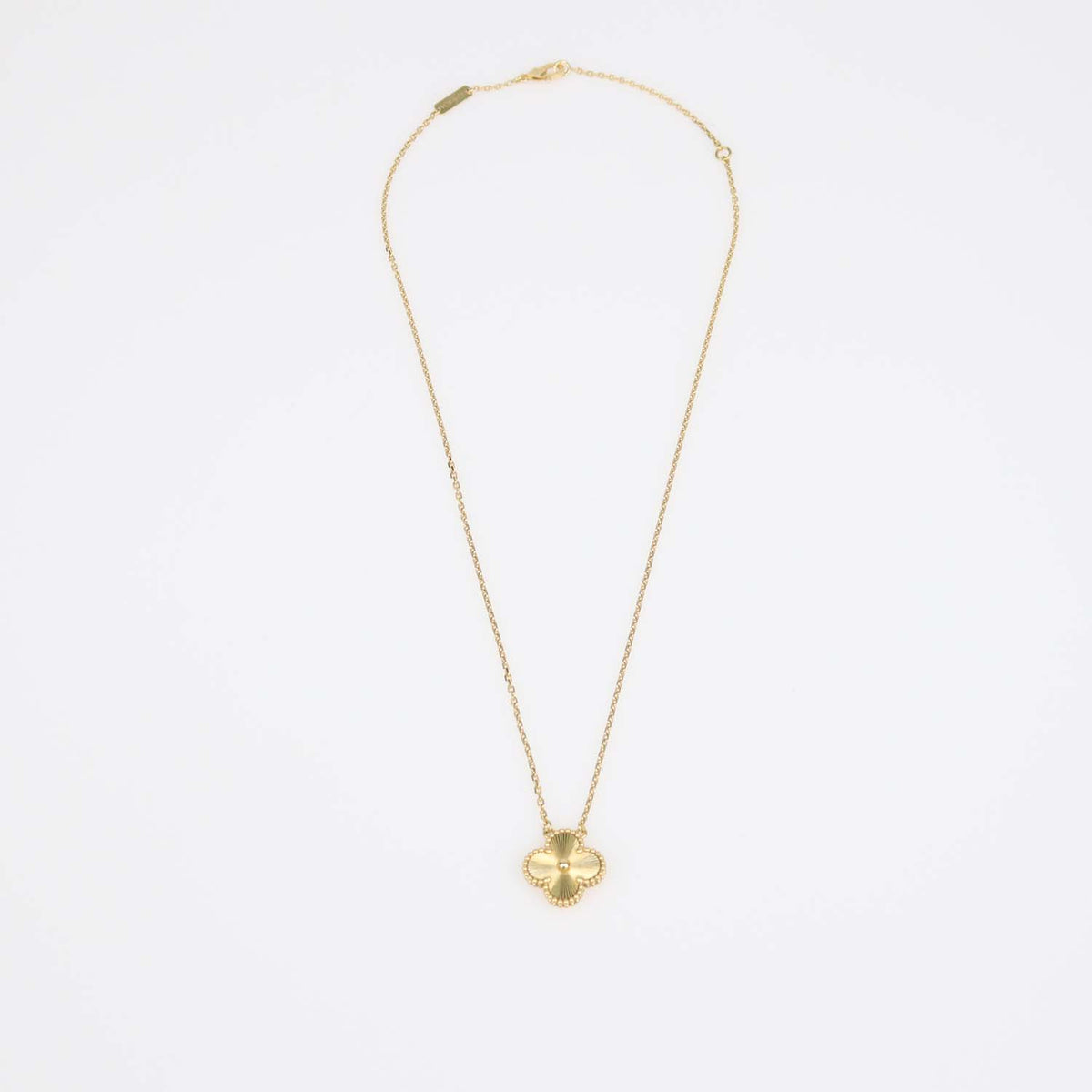 Van Cleef & Arpels 18K Yellow Gold Vintage Alhambra Necklace