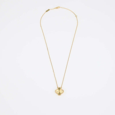 Van Cleef & Arpels 18K Yellow Gold Vintage Alhambra Necklace