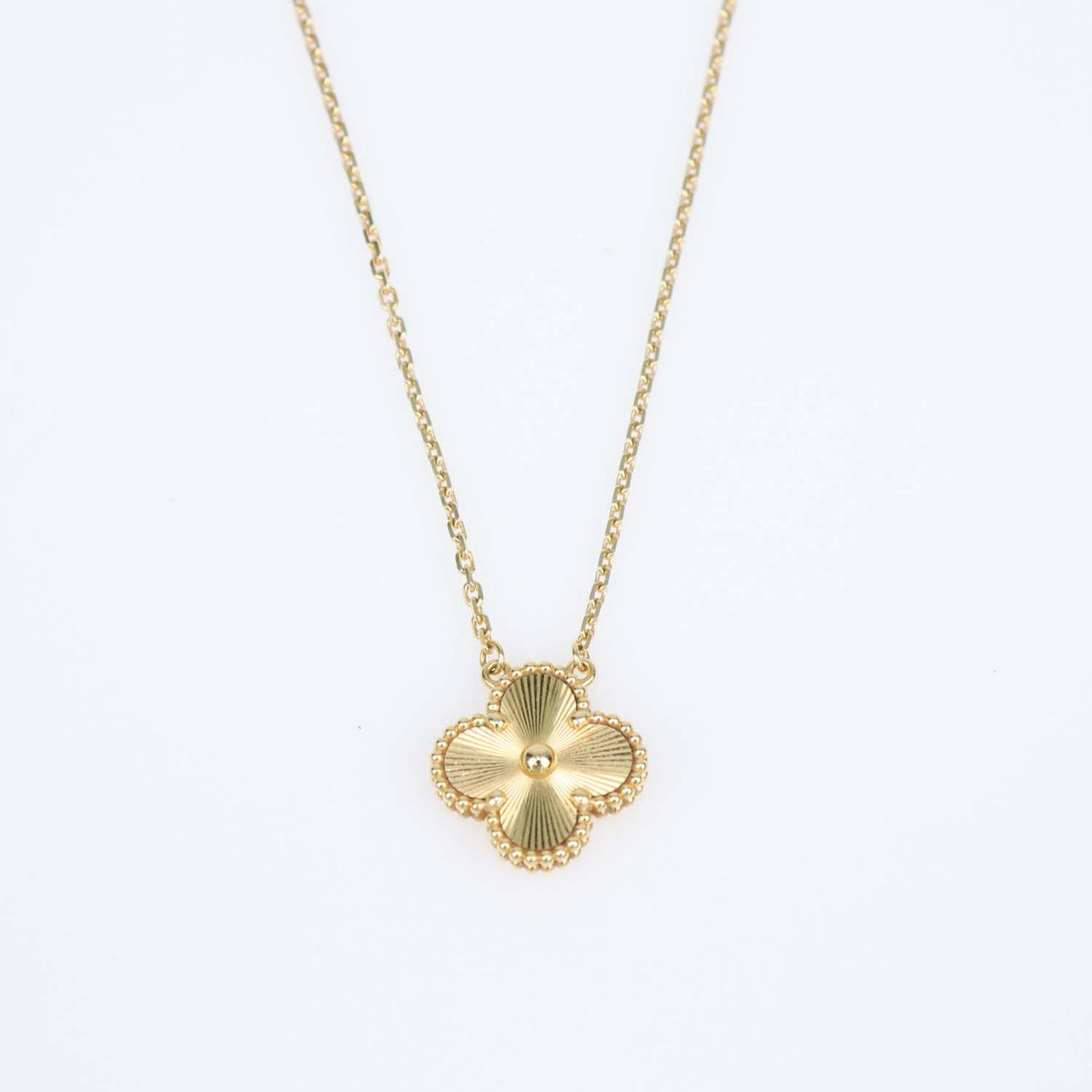 Van Cleef & Arpels 18K Yellow Gold Vintage Alhambra Necklace
