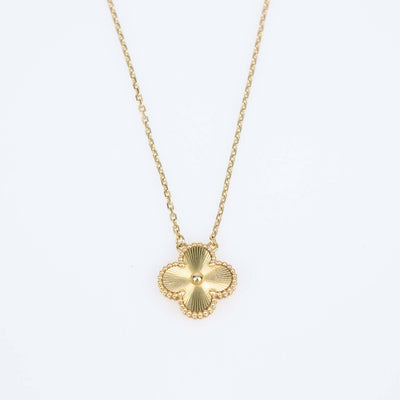 Van Cleef & Arpels 18K Yellow Gold Vintage Alhambra Necklace