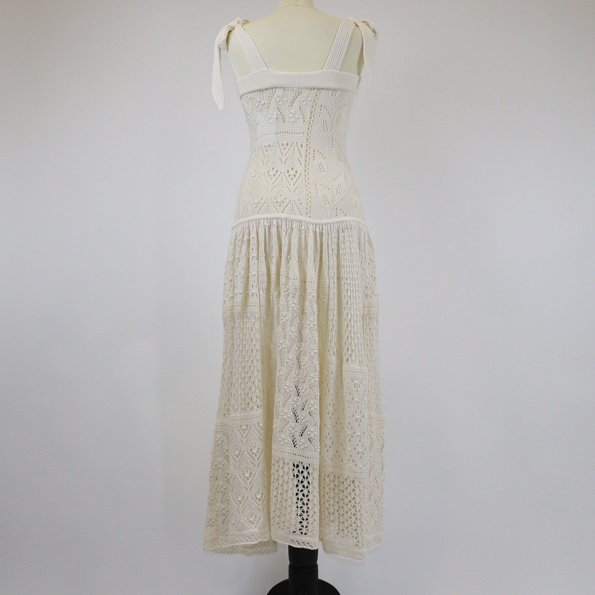 Zimmermann Cream Anneke Patchwork Crochet Maxi Dress Womens Zimmermann 