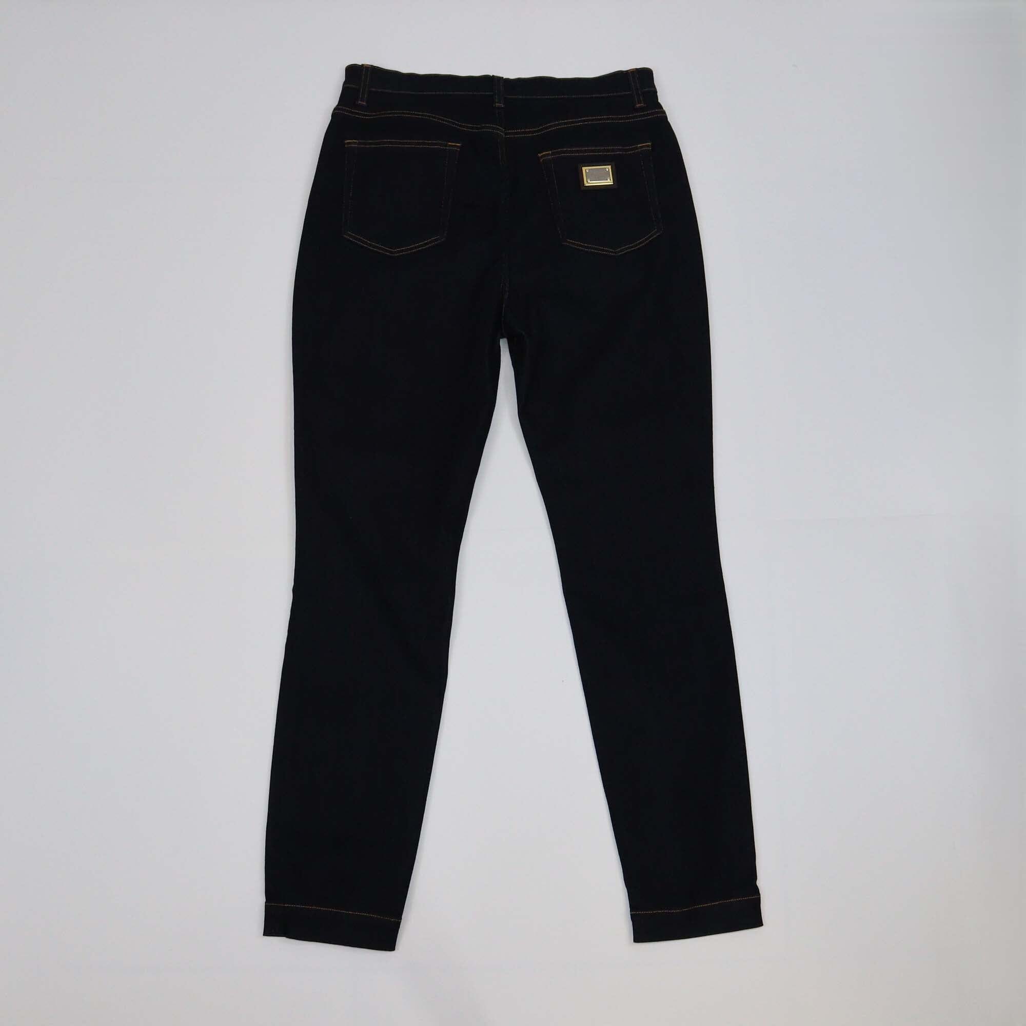 Dolce & Gabbana Navy Blue Grace Denim Pants Womens Dolce & Gabbana 