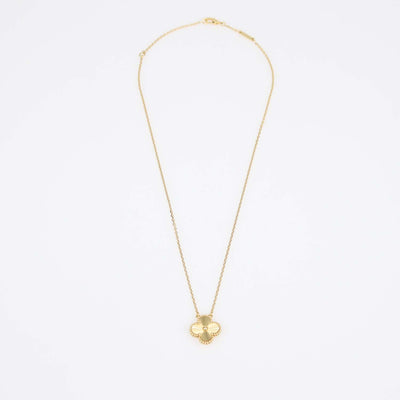 Van Cleef & Arpels 18K Yellow Gold Vintage Alhambra Necklace