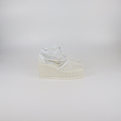 Bottega Veneta White Wedge Espadrilles Womens Bottega Veneta 