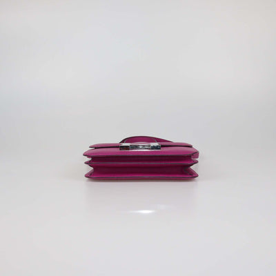 Hermes Rose Pourpre Epsom Leather Constance 18 Bag