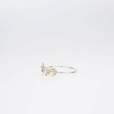 Tiffany & Co. Please Return To Tiffany & Co. Sterling Silver 18K Yellow Gold Ladybug Flower Bangle Bracelet