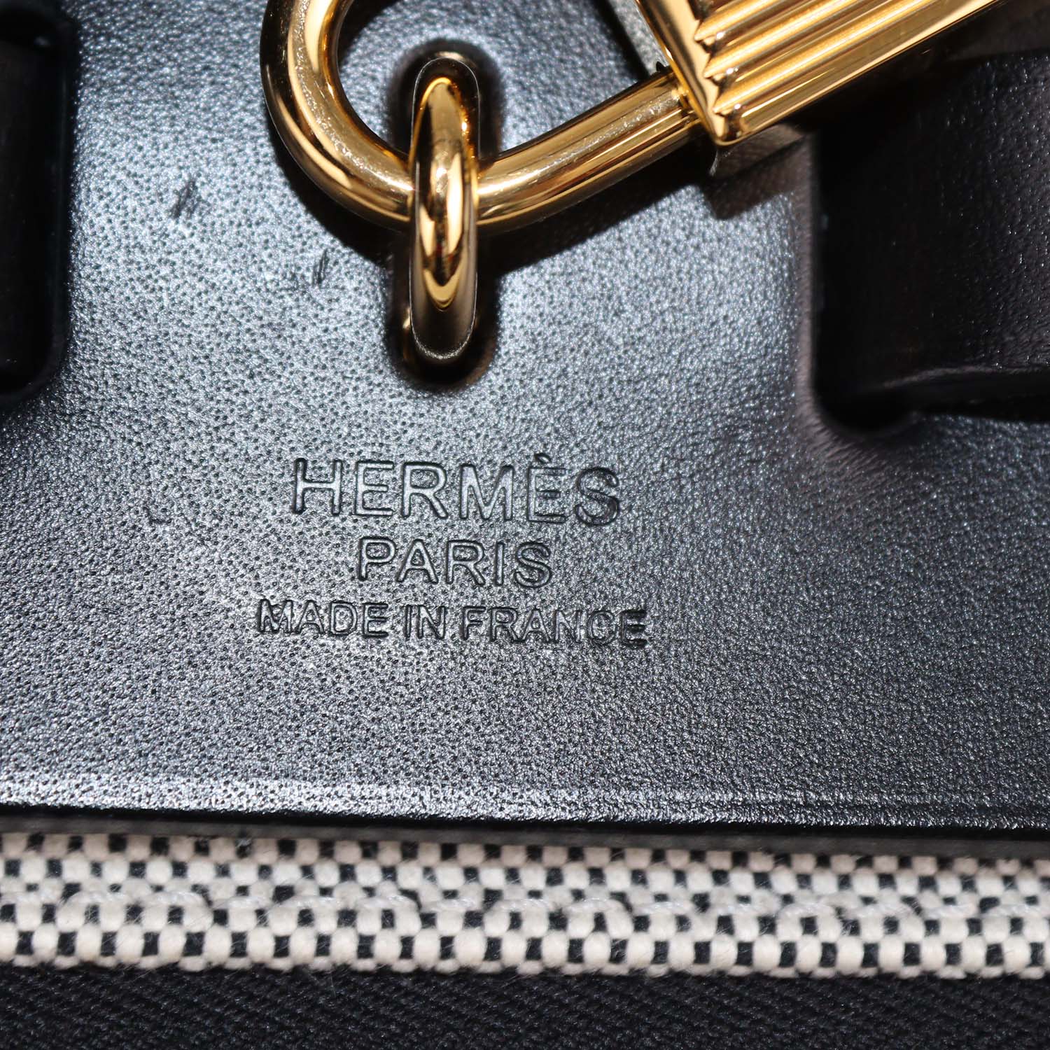 Hermes Black Coated Canvas and Leather Herbag Zip Sellier 31 bag