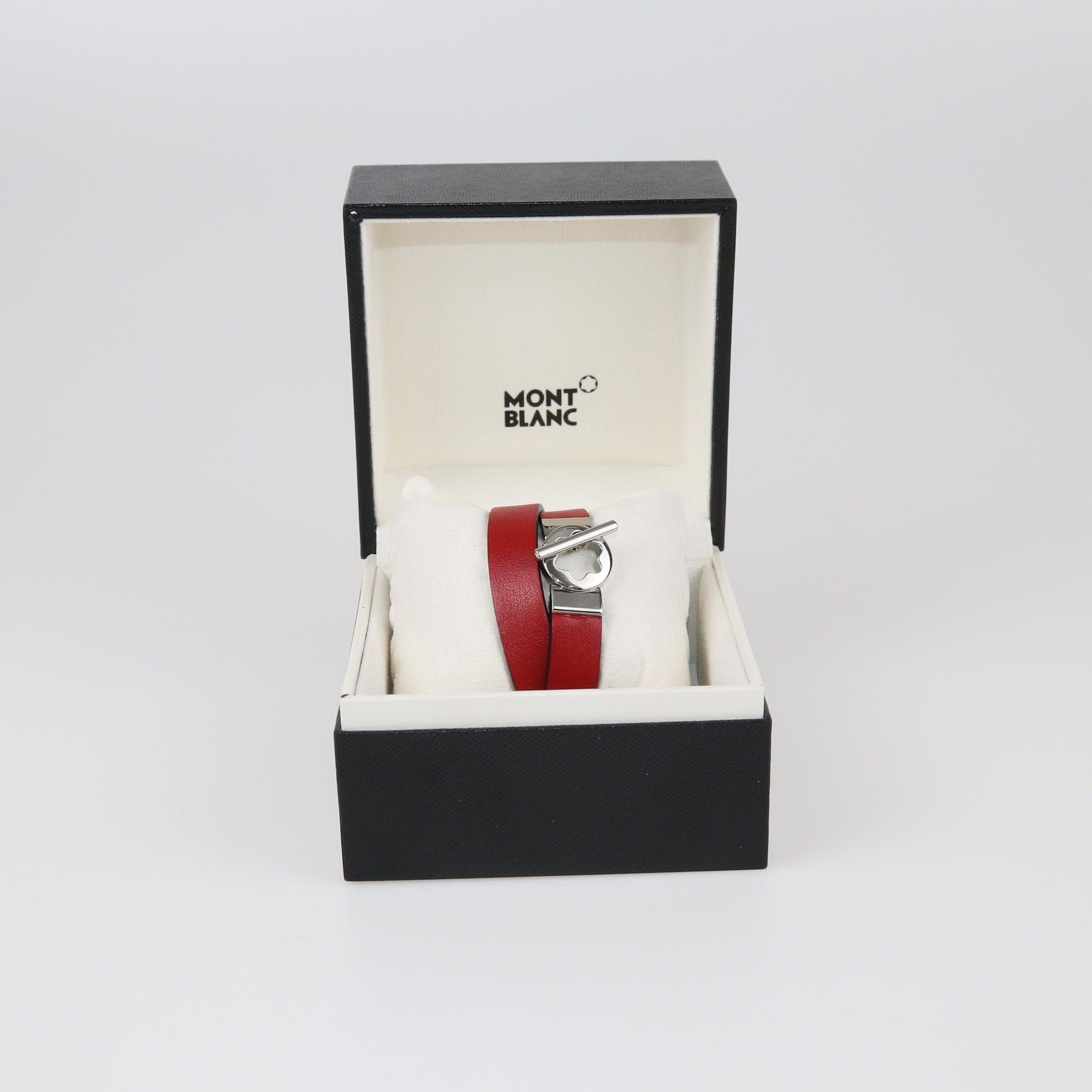 Montblanc Bicolor Reversible Double Loop Toggle Bracelet 55 Womens Mont Blanc 