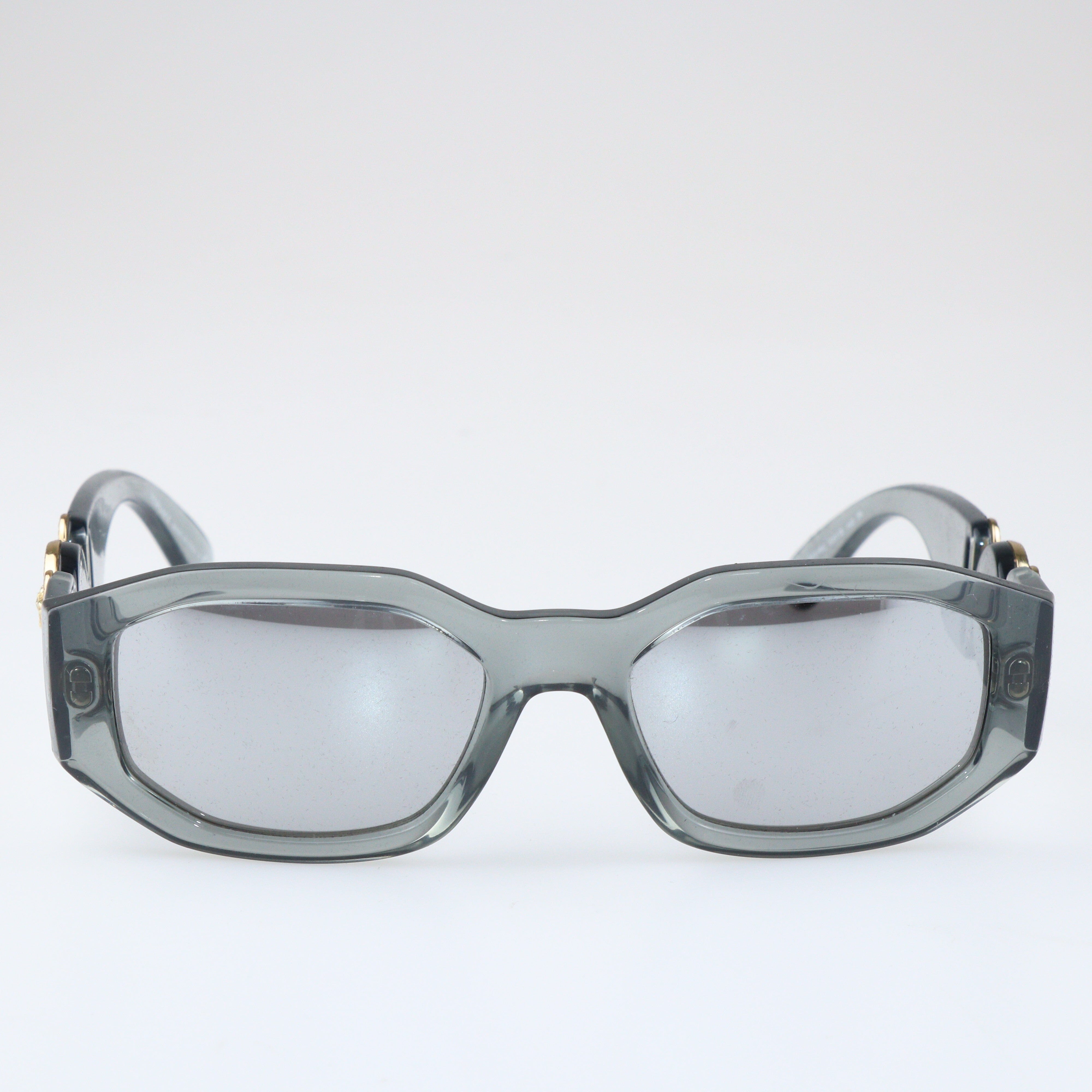 Grey Medusa Head Rectangle Sunglasses Accessories Versace 