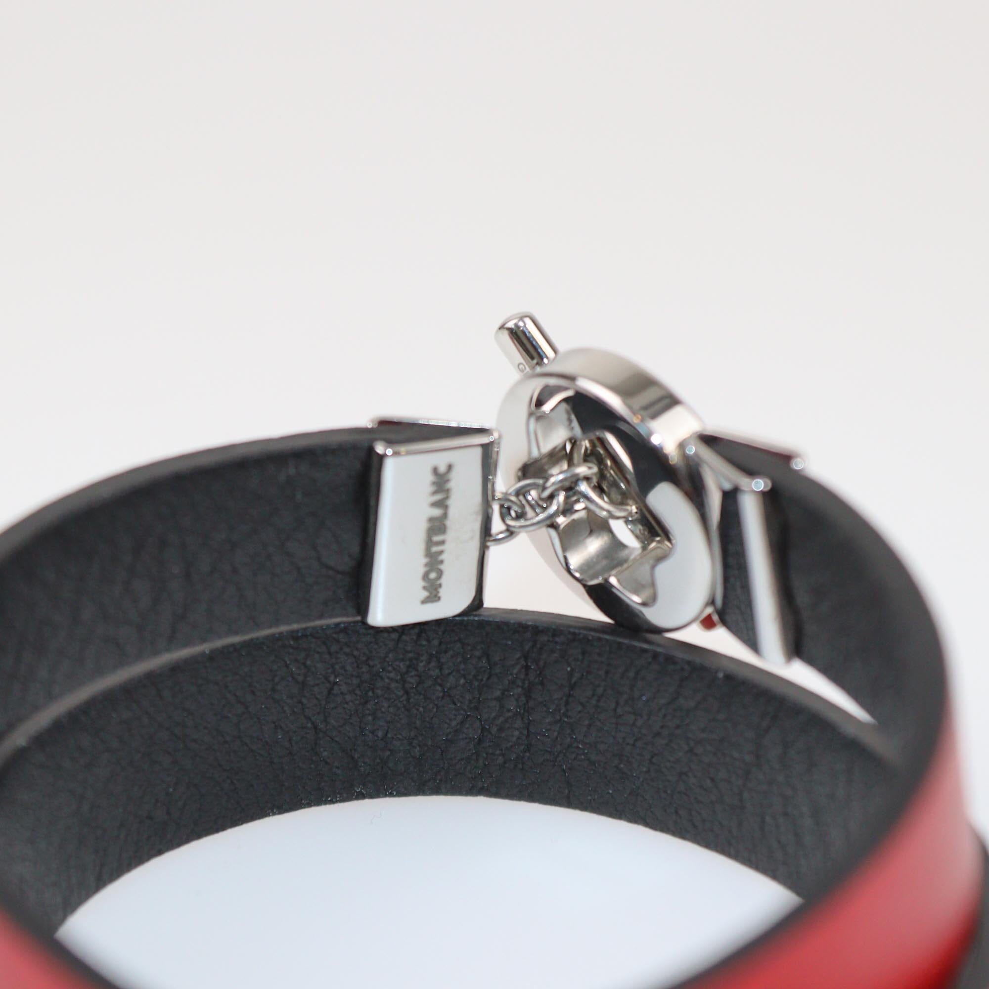 Montblanc Bicolor Reversible Double Loop Toggle Bracelet 55 Womens Mont Blanc 