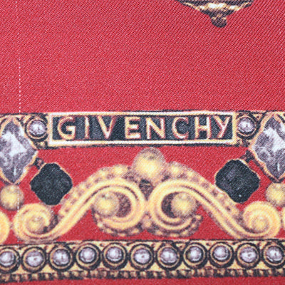 Givenchy Multicolor Printed Logo Silk Square Scarf