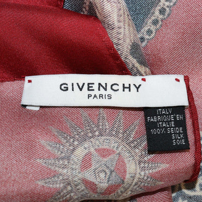 Givenchy Multicolor Printed Logo Silk Square Scarf