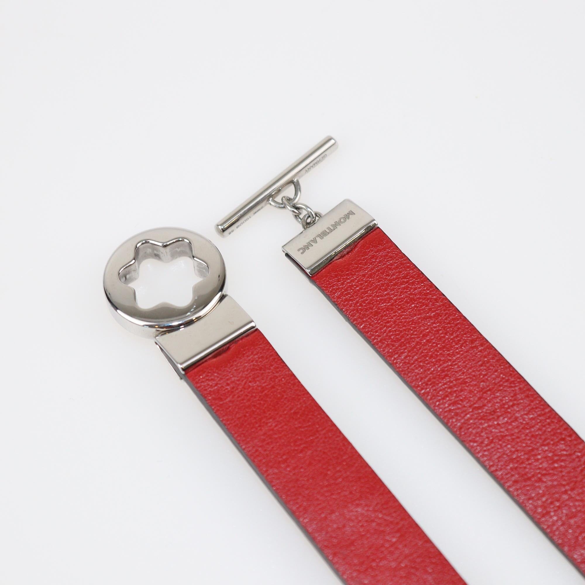 Montblanc Bicolor Reversible Double Loop Toggle Bracelet 55 Womens Mont Blanc 