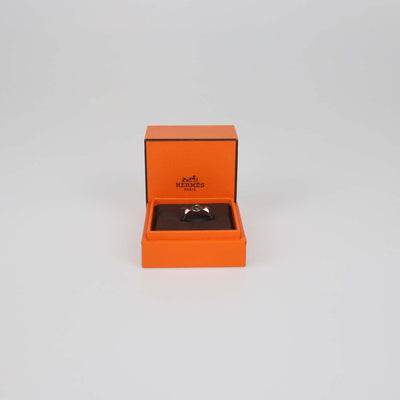 Hermes Silver Sterling Collier De Chien Ring Size 54