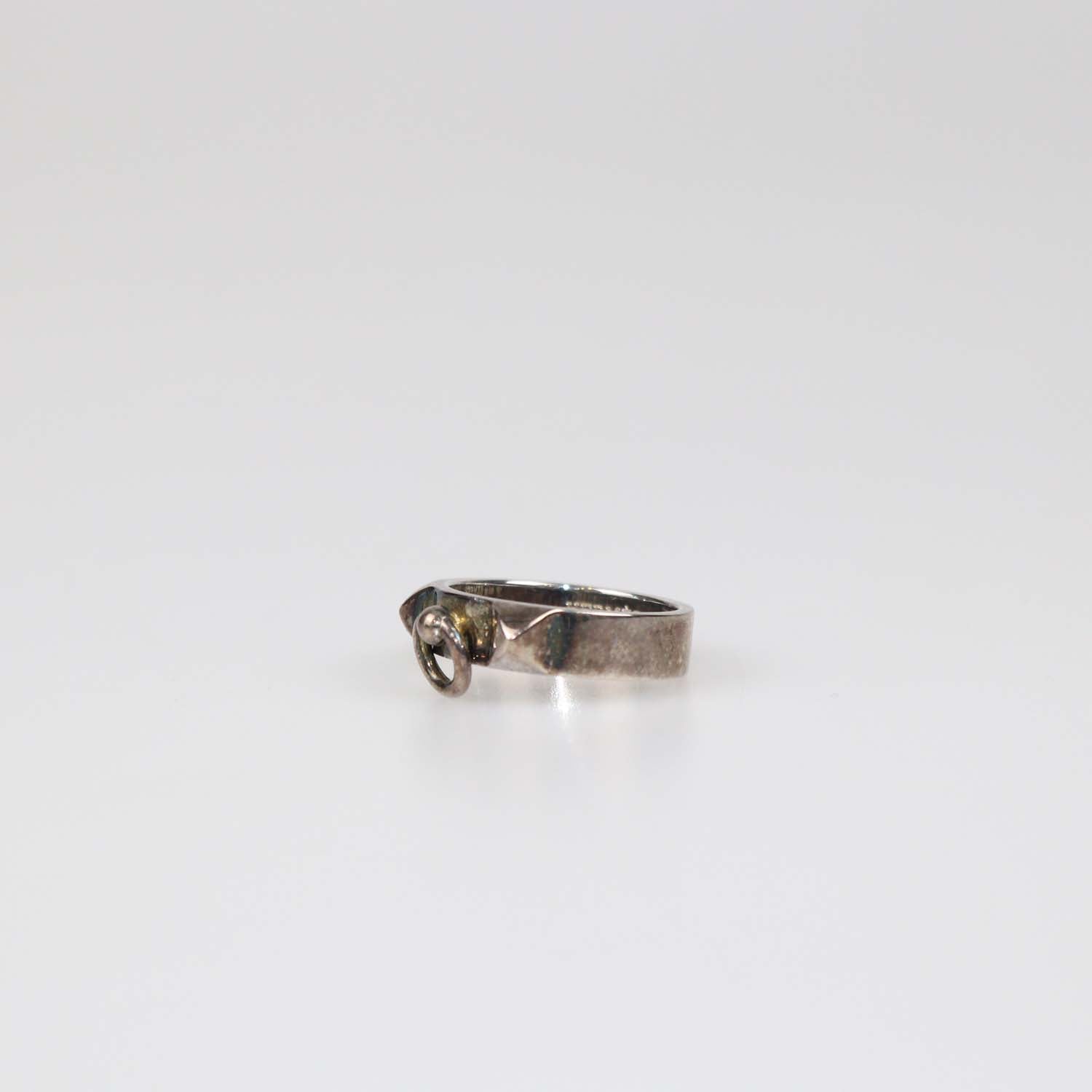 Hermes Silver Sterling Collier De Chien Ring Size 54