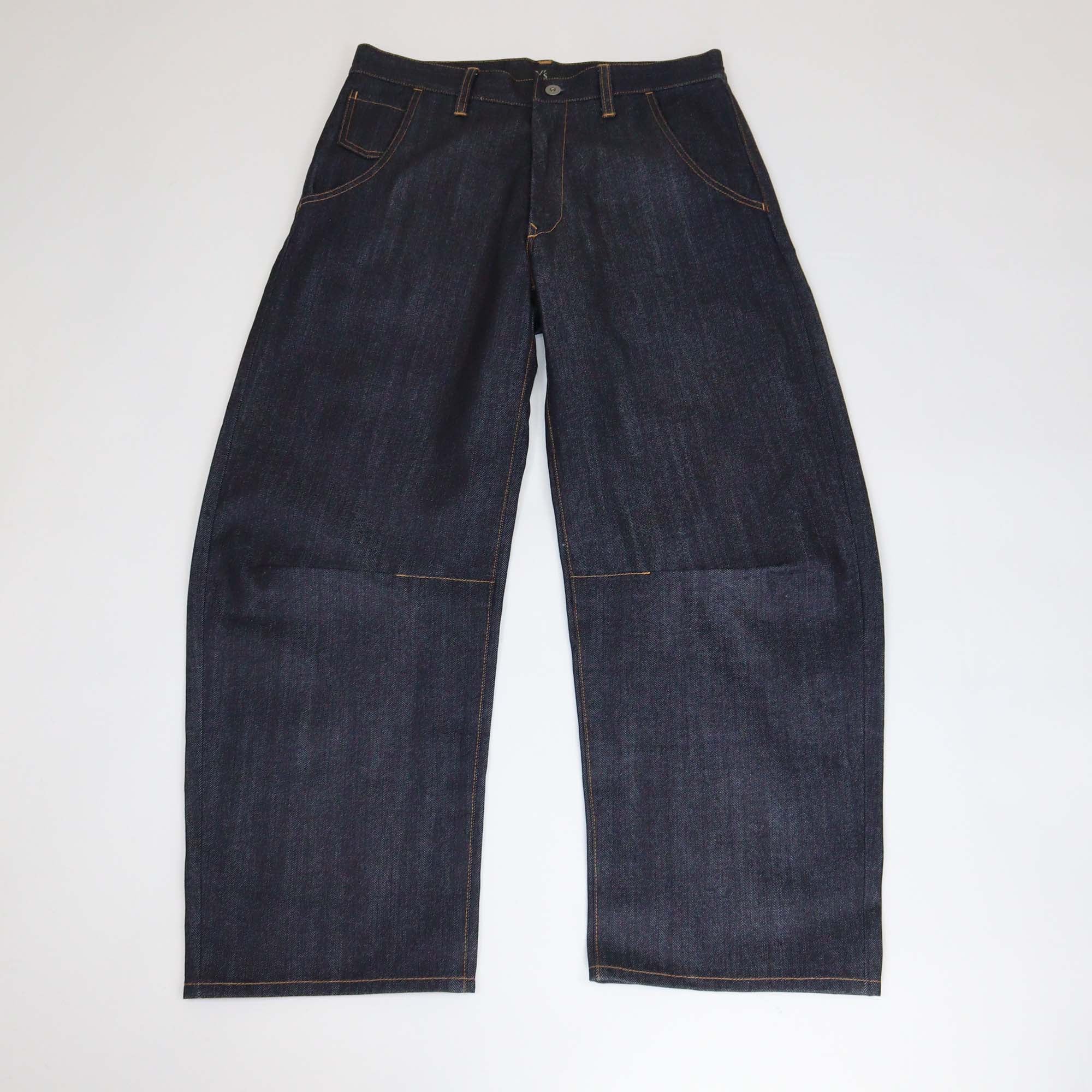 Y's by Yohji Yamamoto Dark Blue Denim Wide Leg Jeans