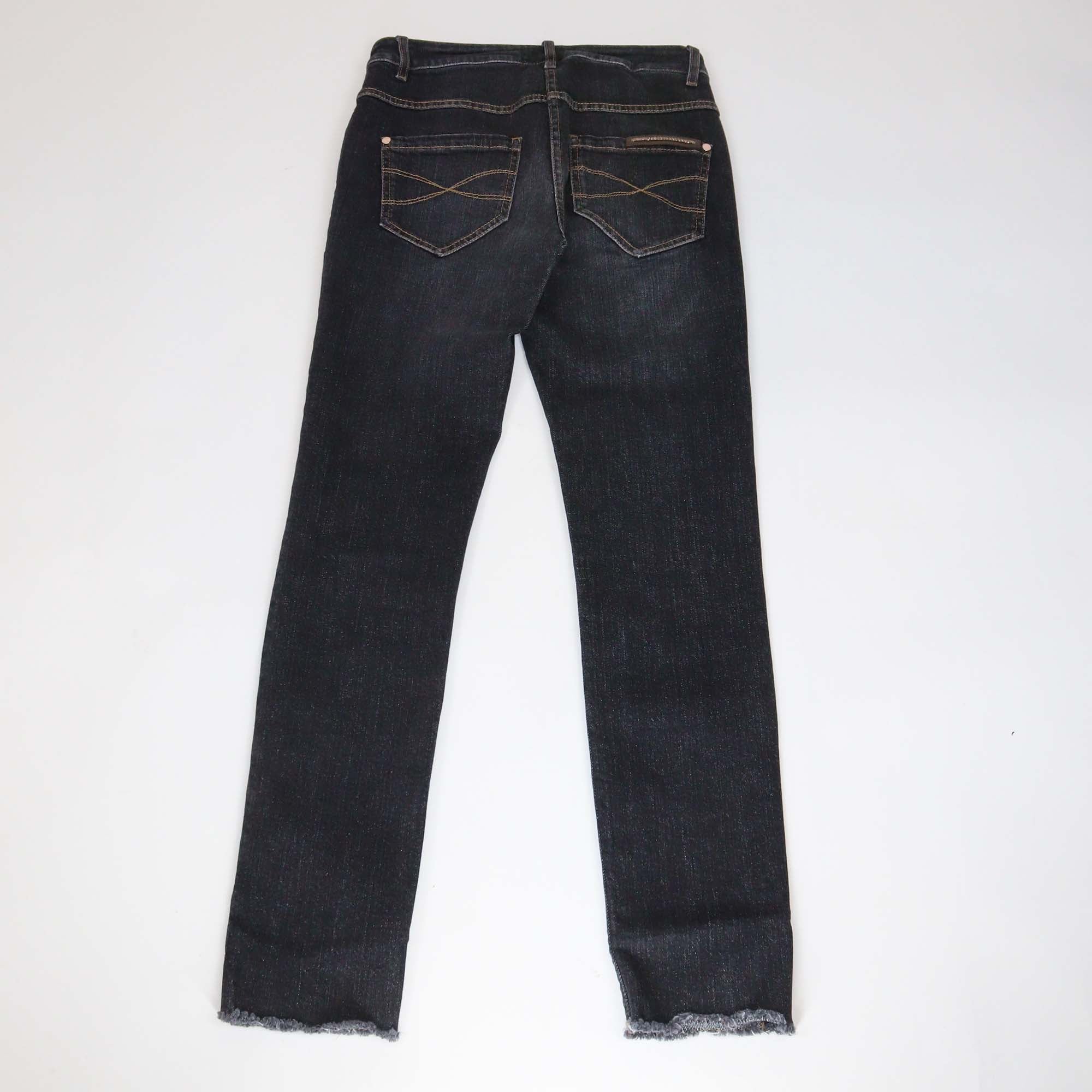 Brunello Cucinelli Black Washed Denim Extra Skinny Jeans