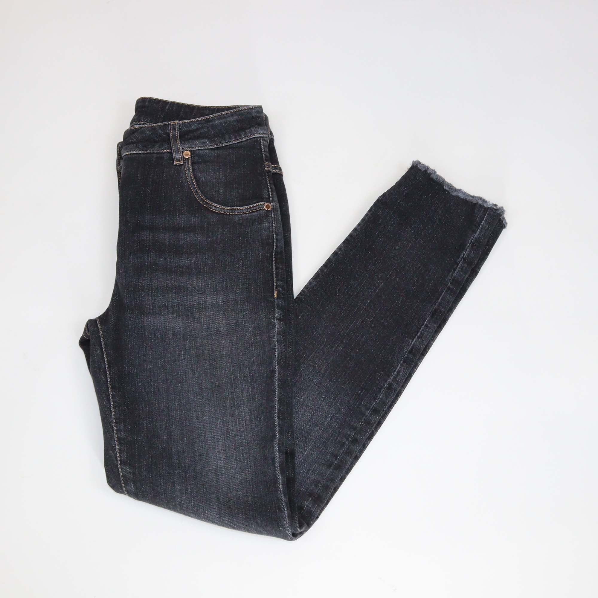 Brunello Cucinelli Black Washed Denim Extra Skinny Jeans