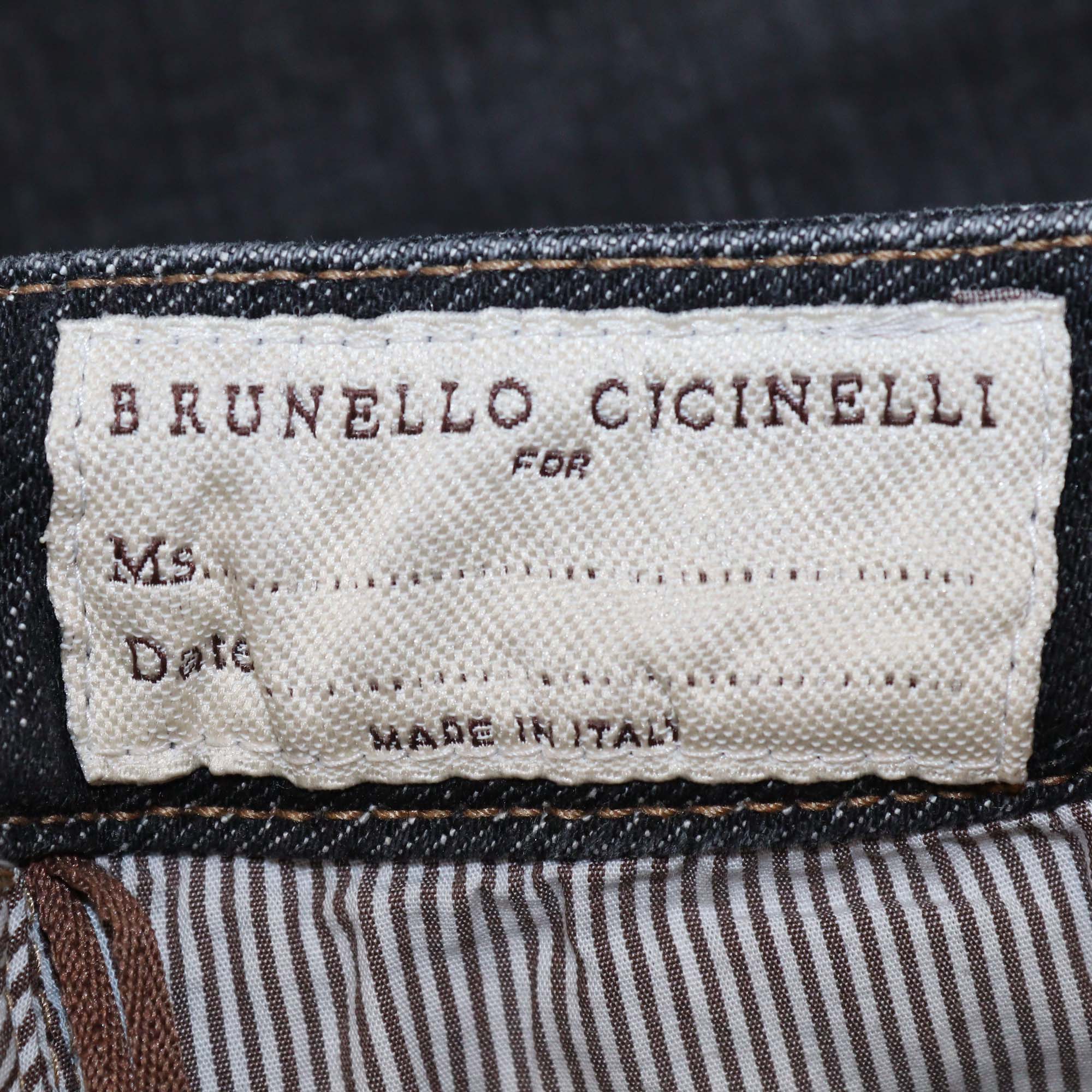 Brunello Cucinelli Black Washed Denim Extra Skinny Jeans