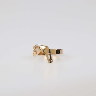 Hermes 18K Rose Gold Kelly Gavroche Ring Size 55
