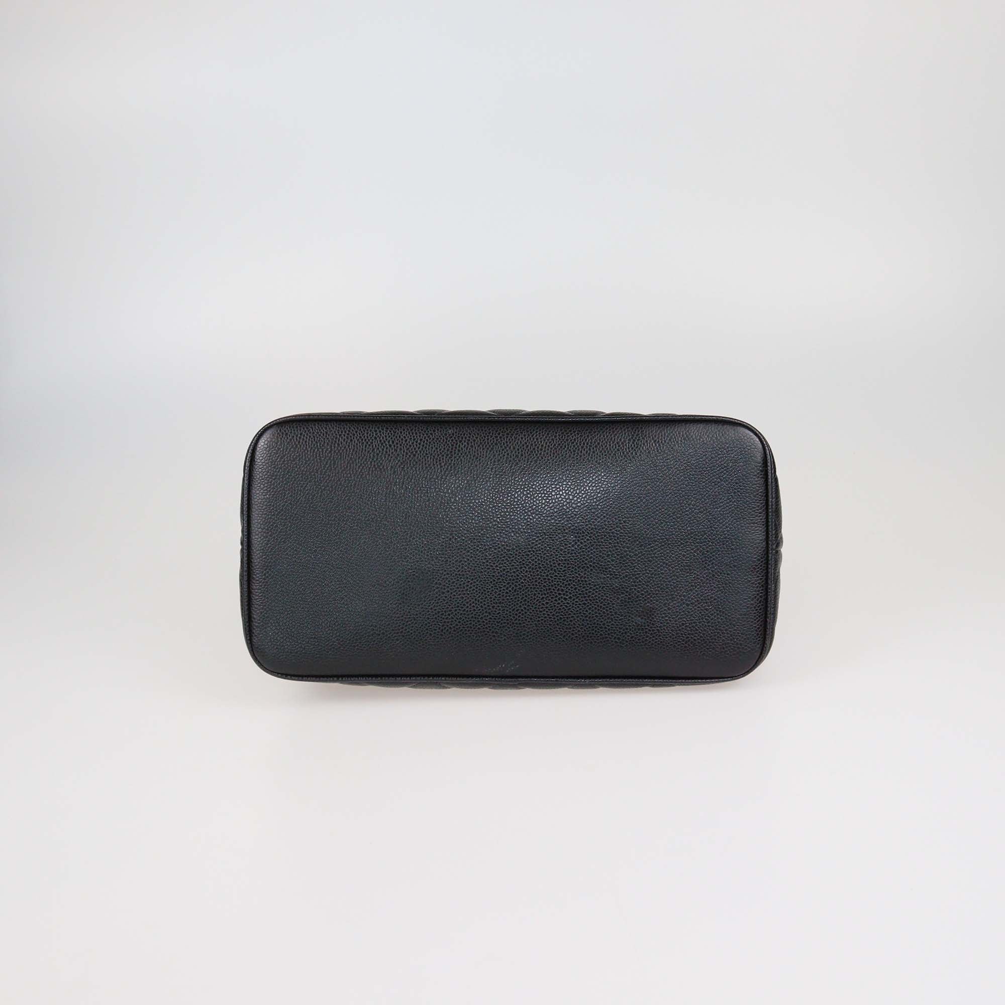 Chanel Black Caviar Leather Medallion Tote