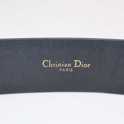 Christian Dior Black Leather 30 Montaigne Belt