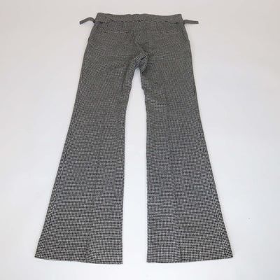 Tom Ford Black/White Wool Blended Checkered Straight Leg Pants